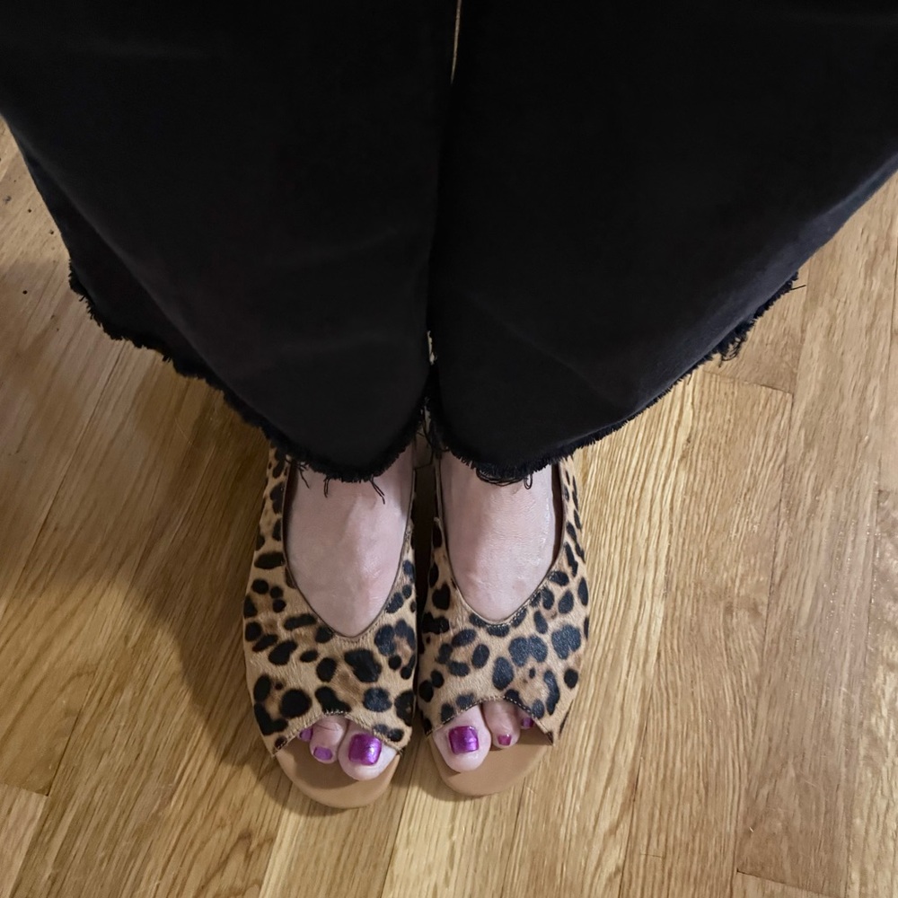 Madewell Tavi Slingback Sandal shoes in Leopard Calf Hair - Picture 11 of 13
